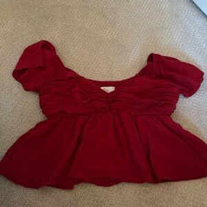 Hollister Red Baby Doll Top